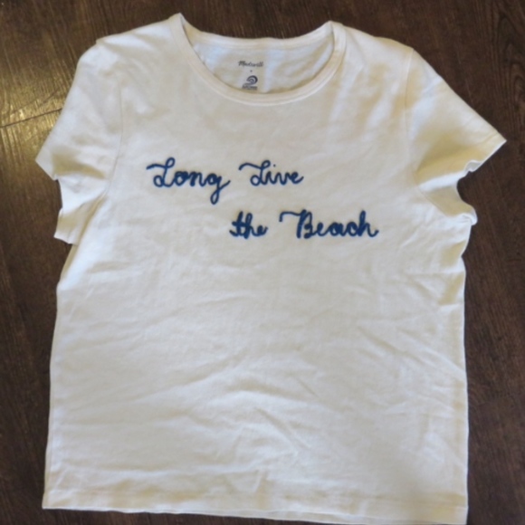 SOLD EUC Madewell Long Live the Beach T-Shirt - Picture 2 of 4